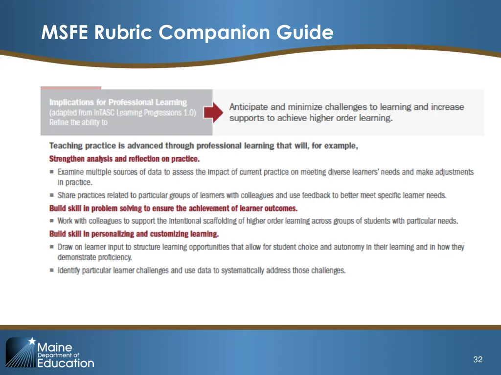 msfe rubric companion guide 2