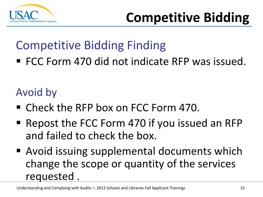 competitive bidding 1