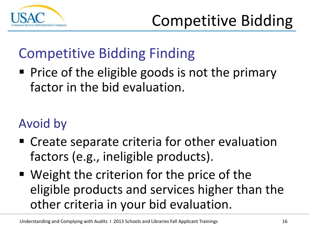 competitive bidding 2