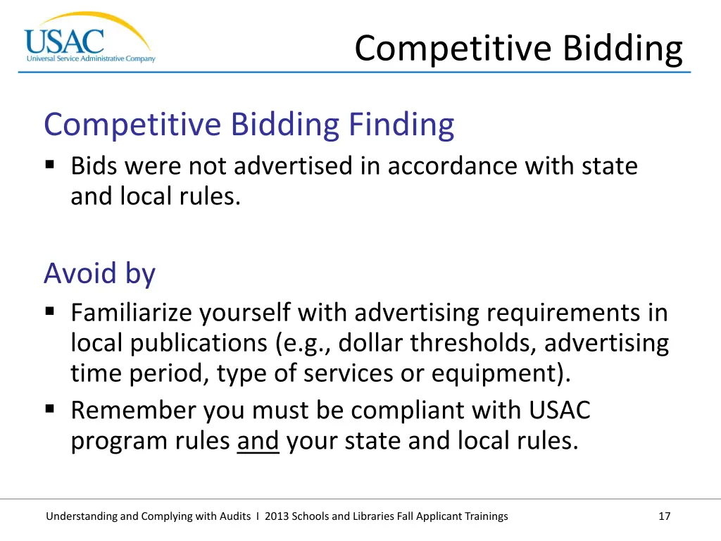 competitive bidding 3