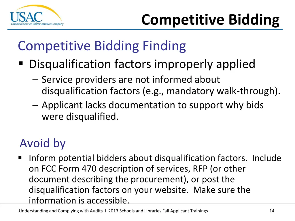 competitive bidding