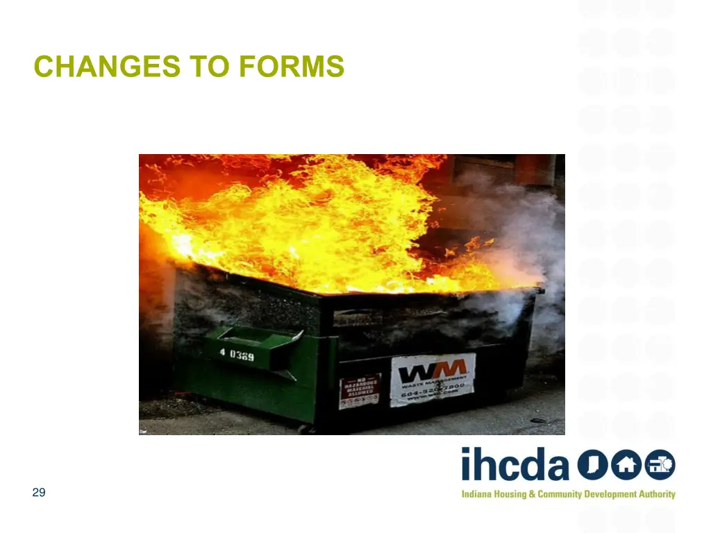 changes to forms