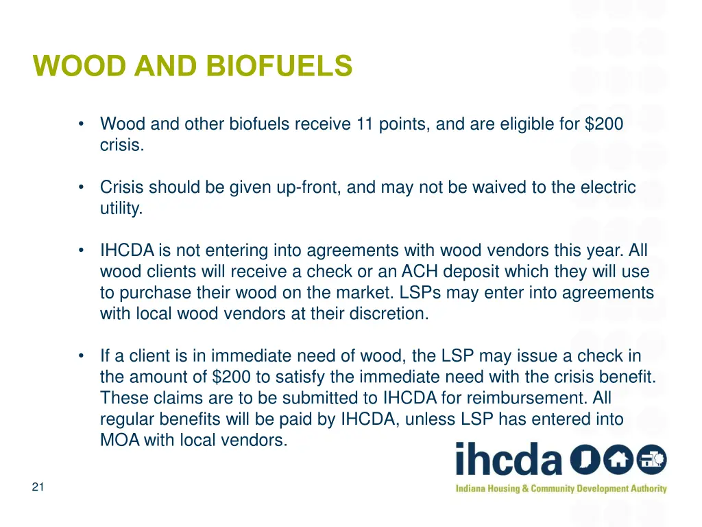 wood and biofuels