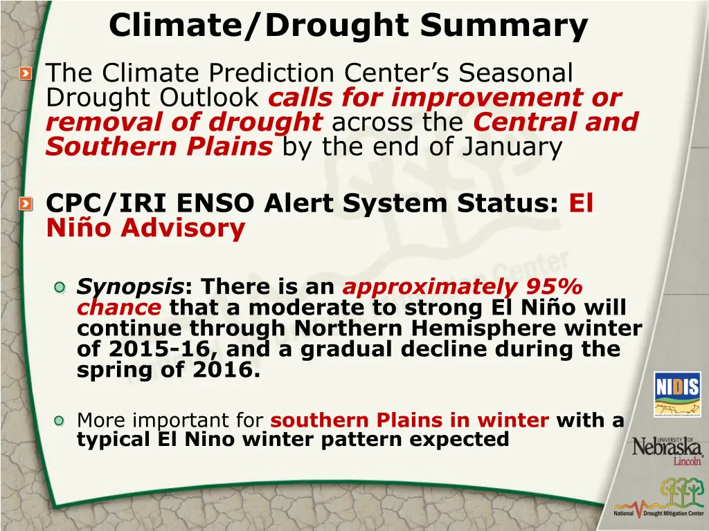 climate drought summary 1