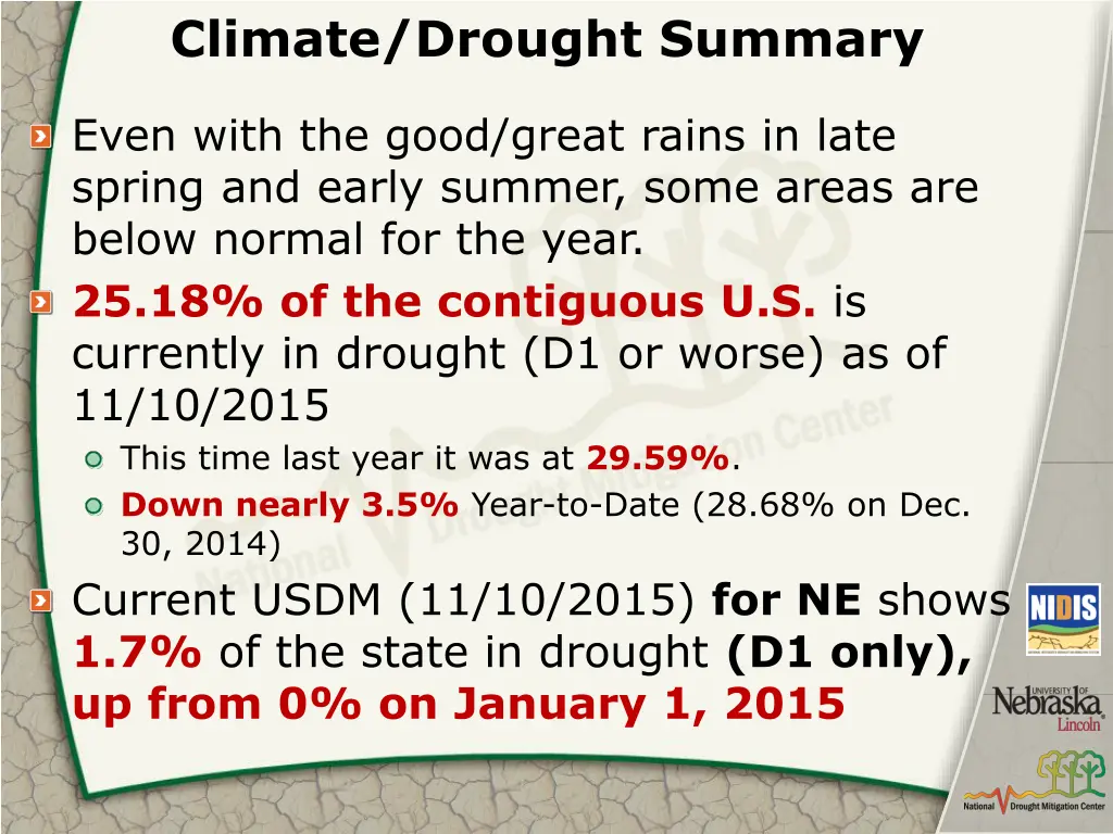 climate drought summary