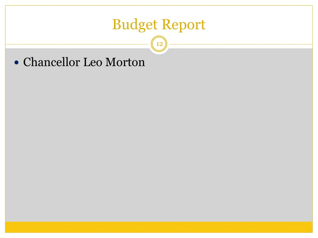 budget report 1