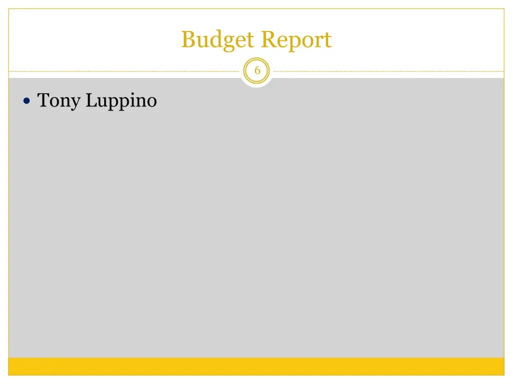 budget report