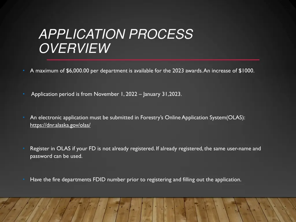 application process overview