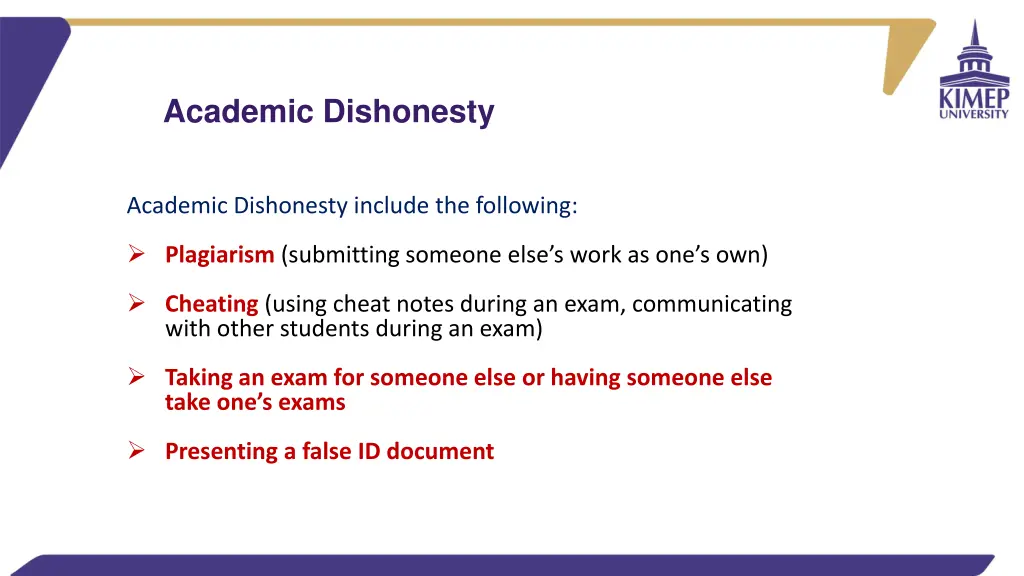 academic dishonesty