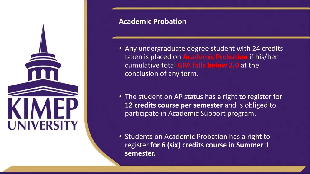 academic probation