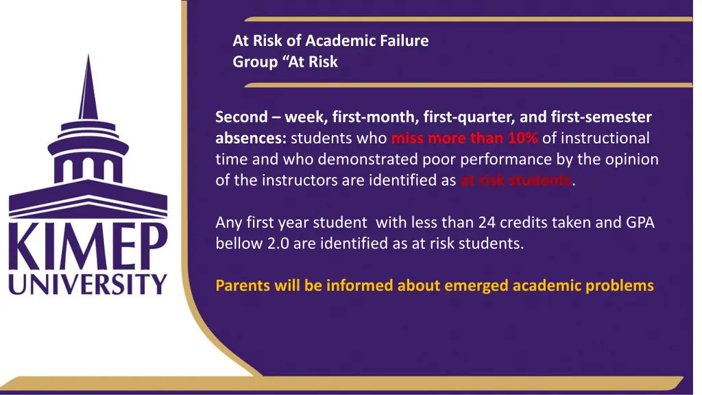 at risk of academic failure group at risk