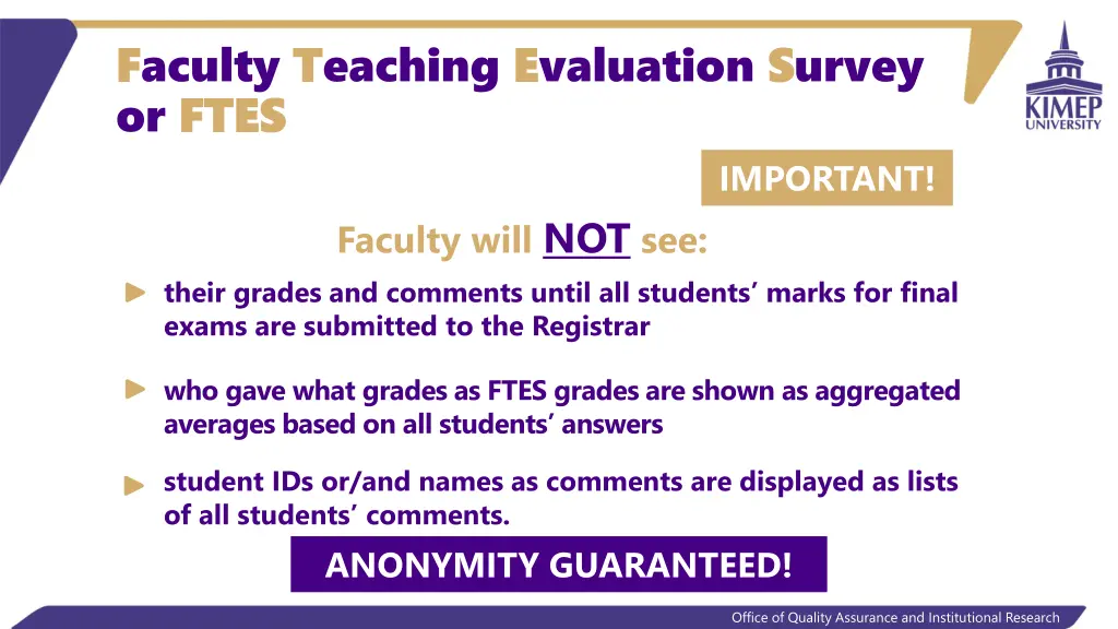 f faculty t teaching e evaluation s survey 2