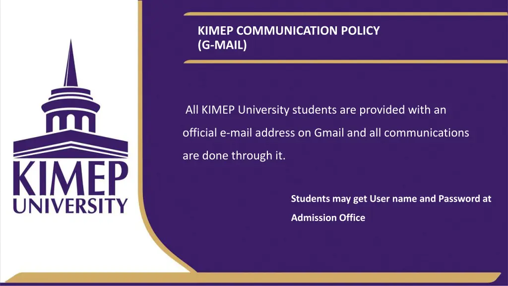 kimep communication policy g mail