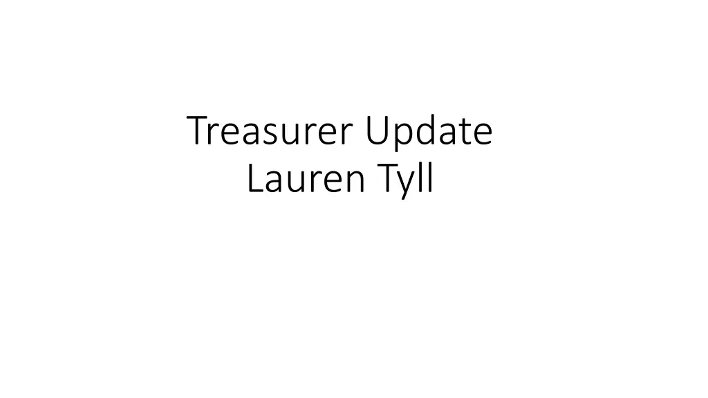 treasurer update lauren tyll