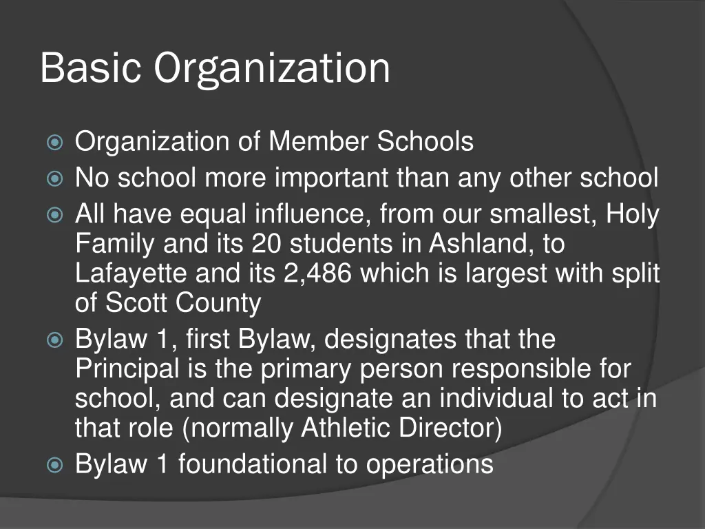 basic organization