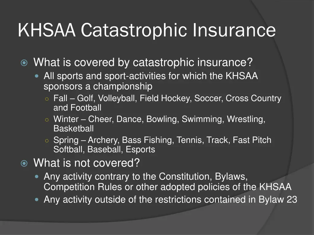 khsaa catastrophic insurance