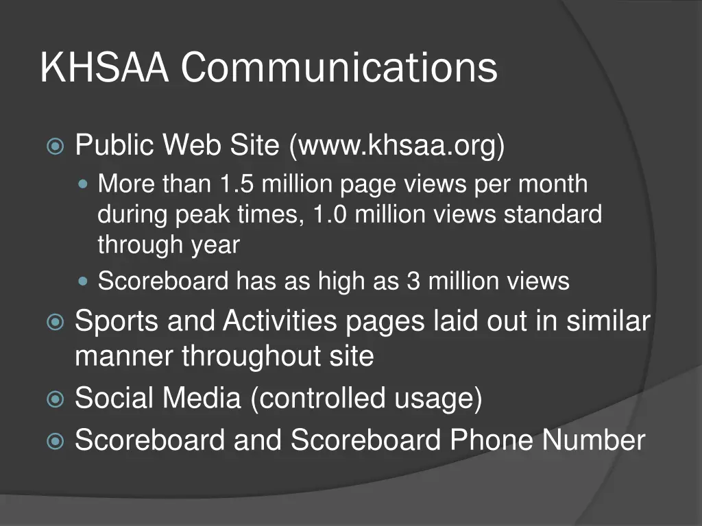 khsaa communications