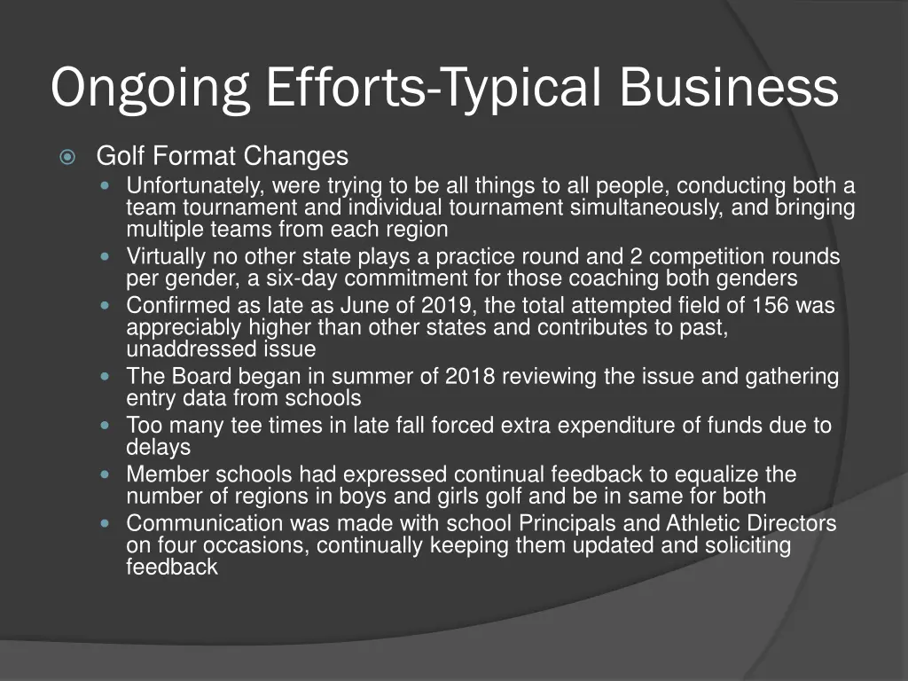 ongoing efforts typical business 3