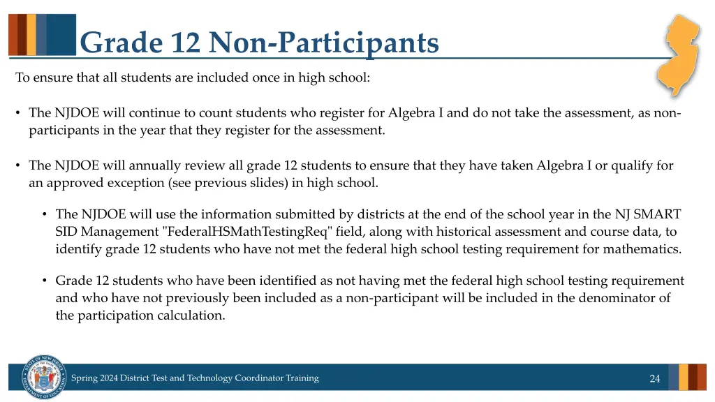 grade 12 non participants