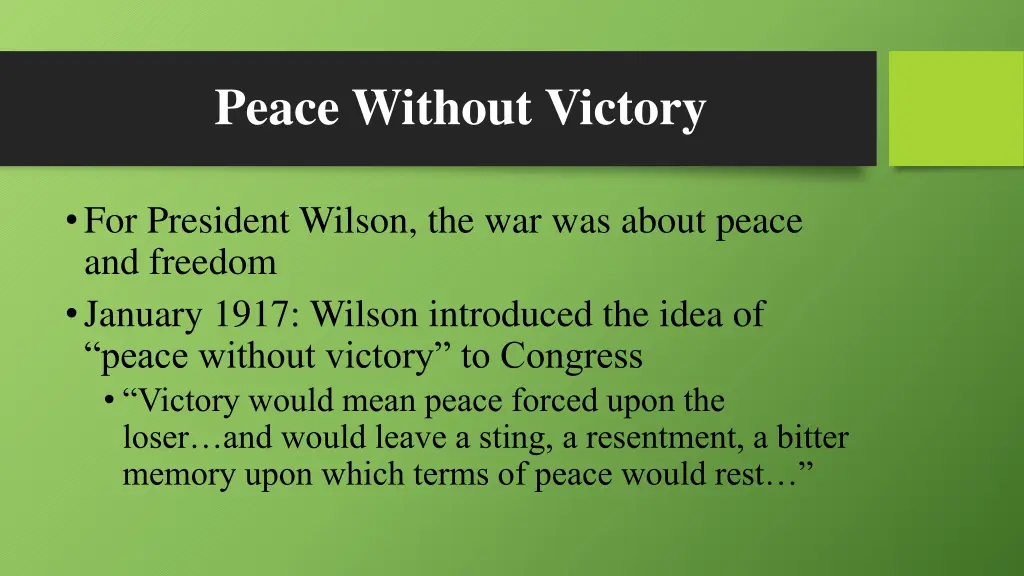 peace without victory 1