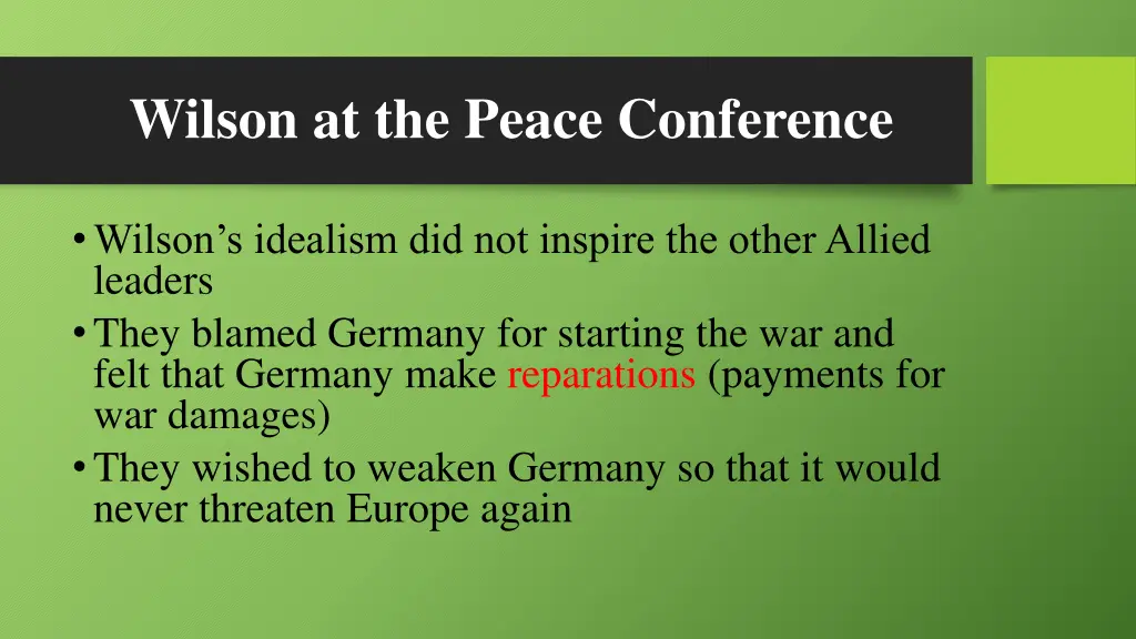 wilson at the peace conference 1