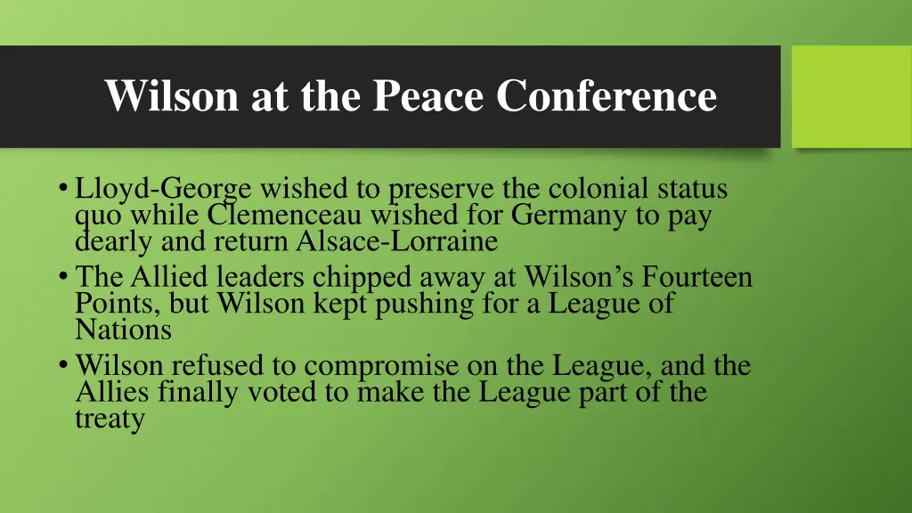 wilson at the peace conference 2