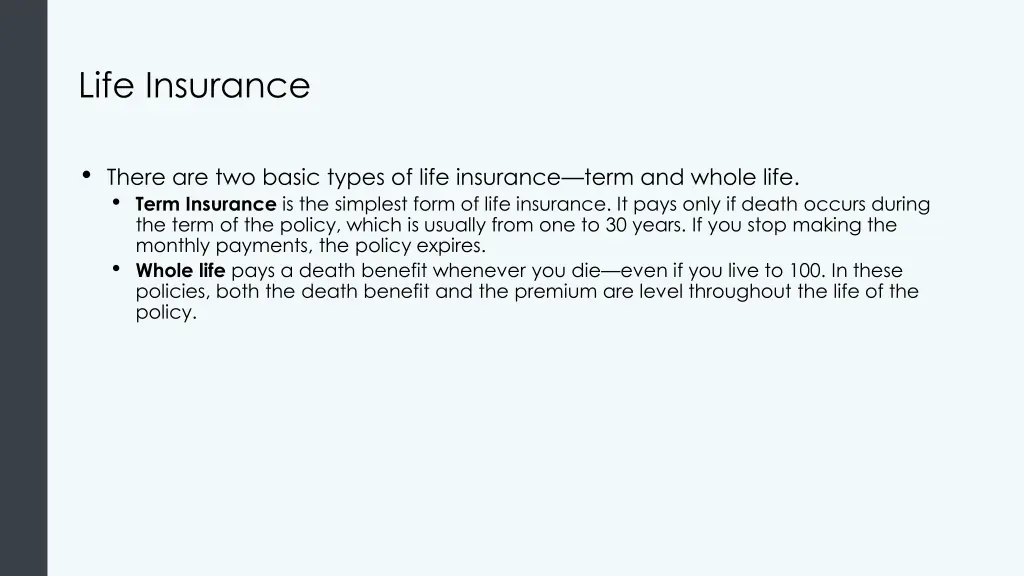 life insurance