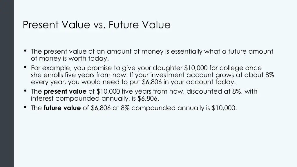 present value vs future value