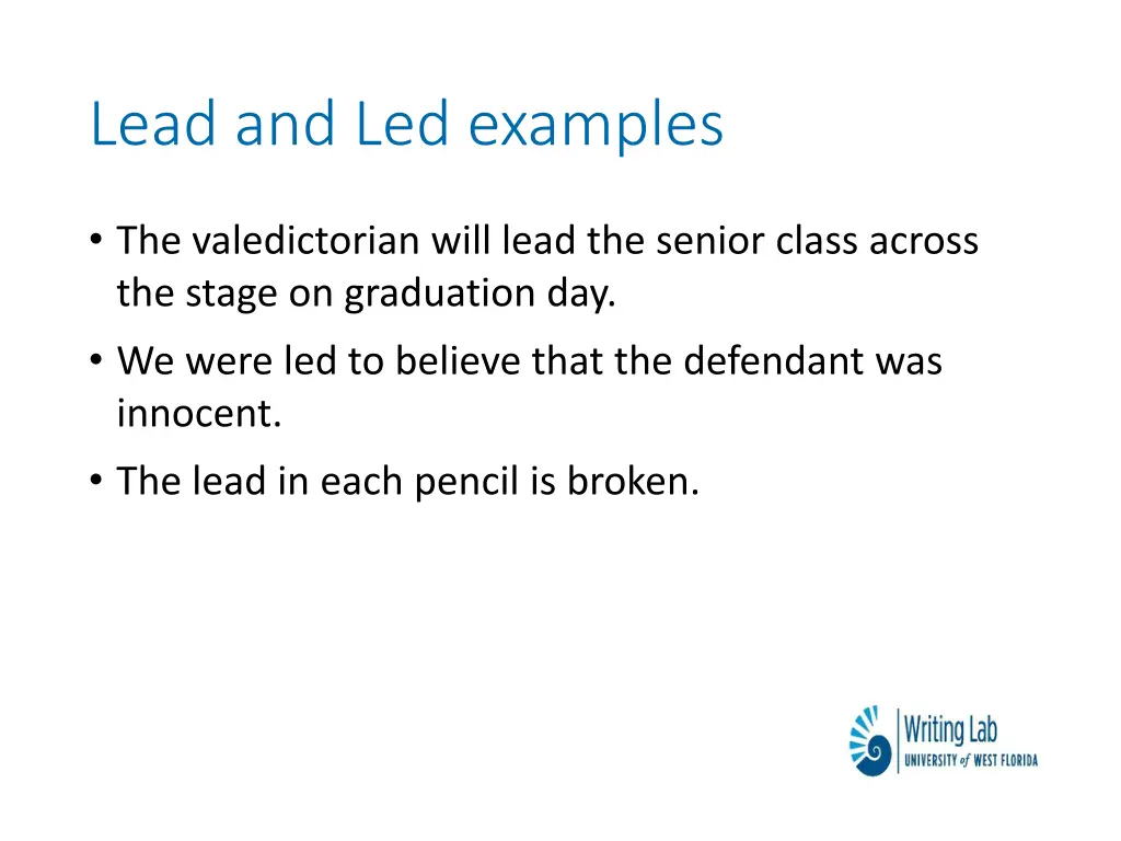 lead and led examples