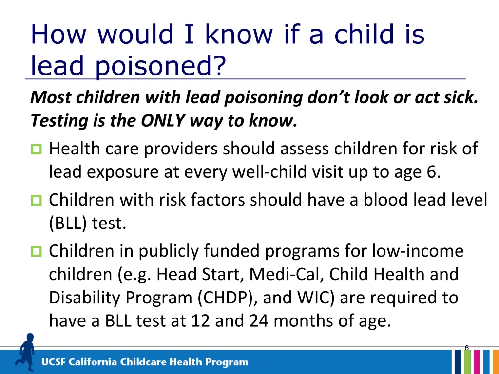 how would i know if a child is lead poisoned most