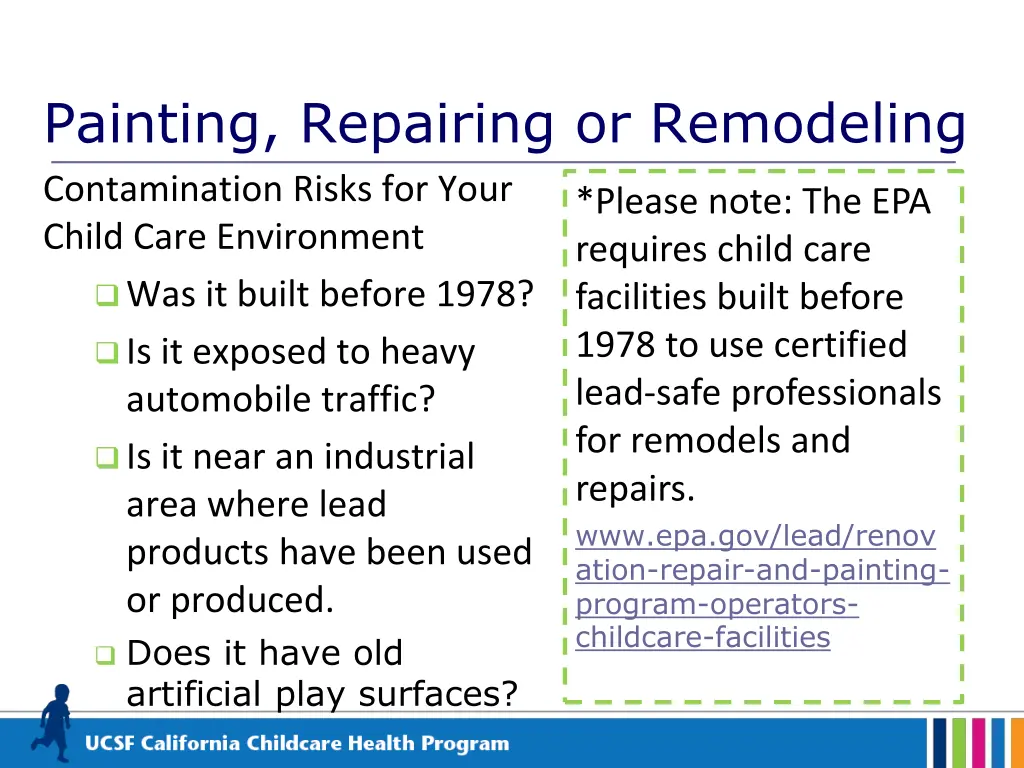 painting repairing or remodeling contamination