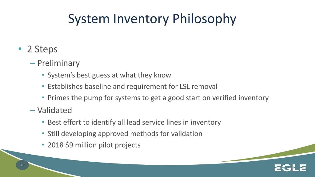 system inventory philosophy