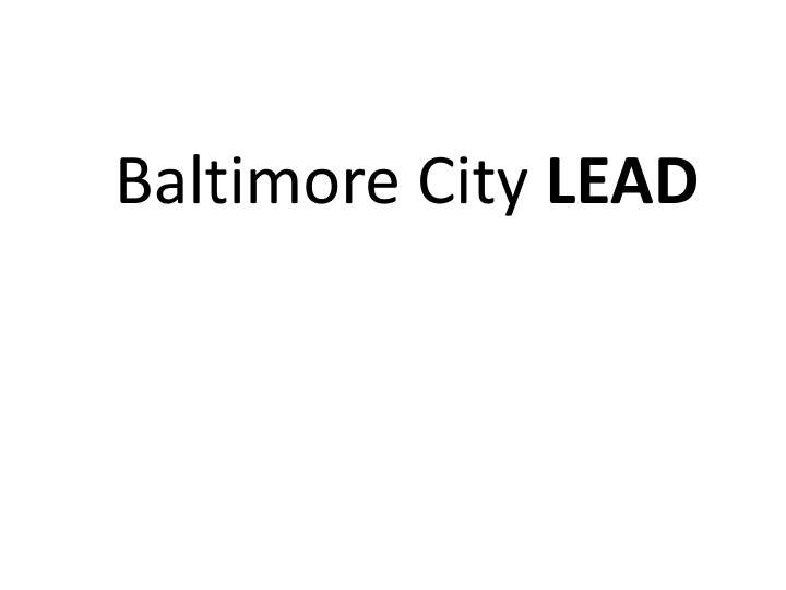 baltimore city lead