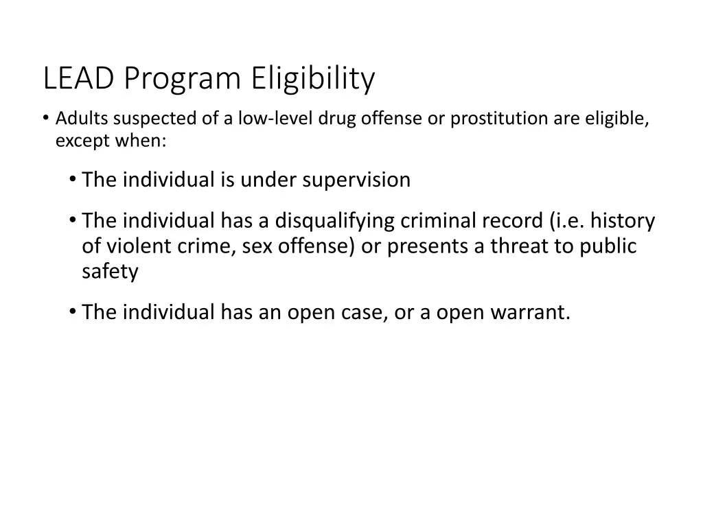 lead program eligibility adults suspected