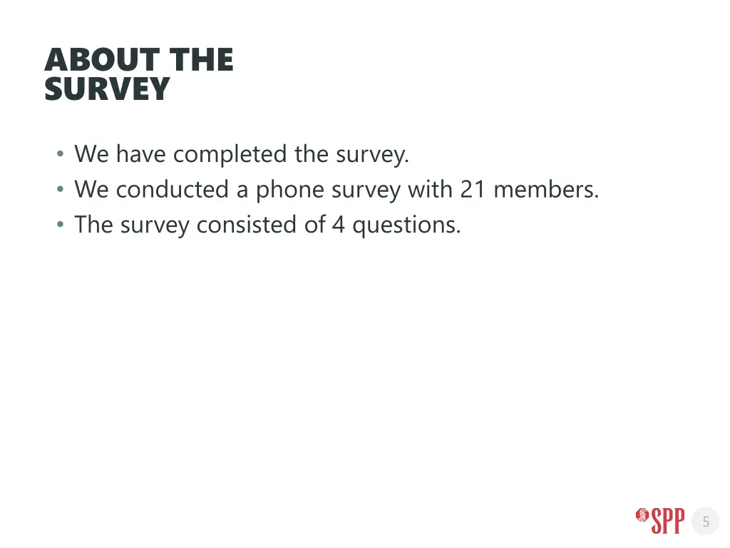 about the survey