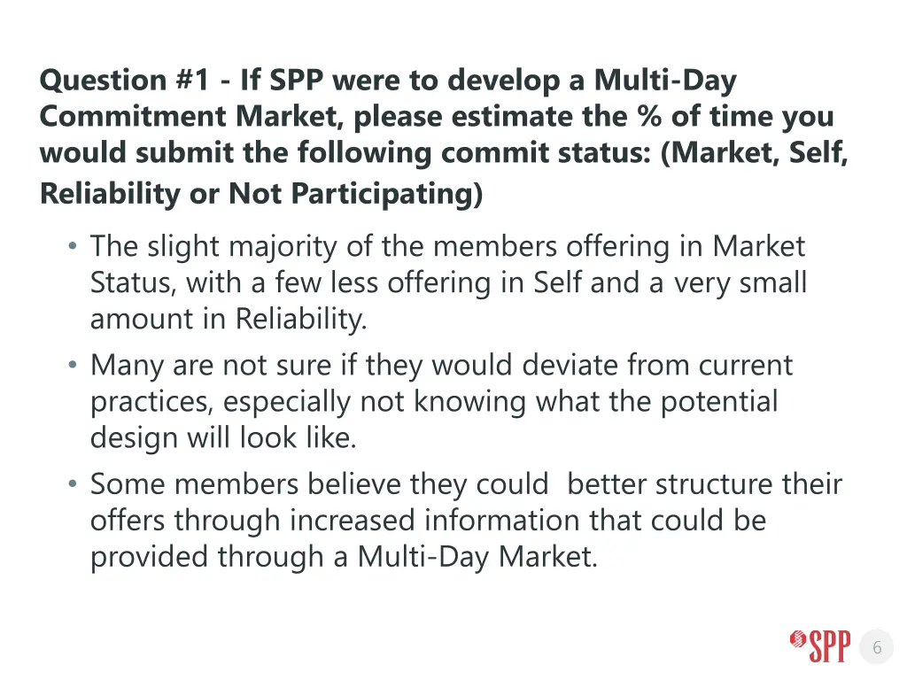 question 1 if spp were to develop a multi