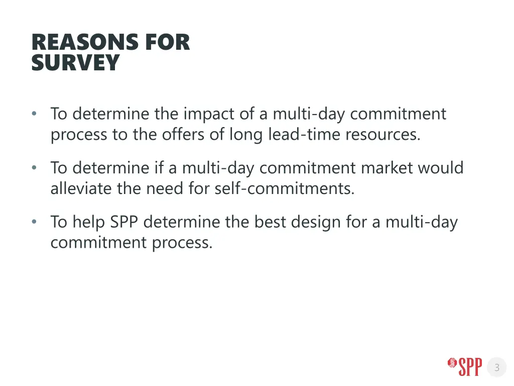 reasons for survey