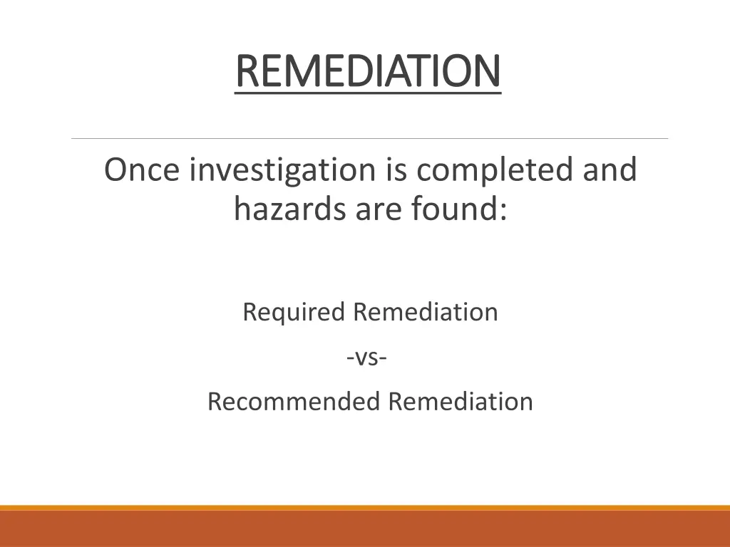 remediation remediation