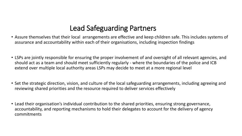 lead safeguarding partners lead safeguarding