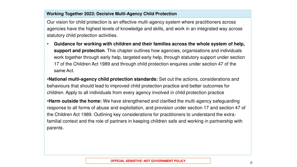 working together 2023 decisive multi agency child