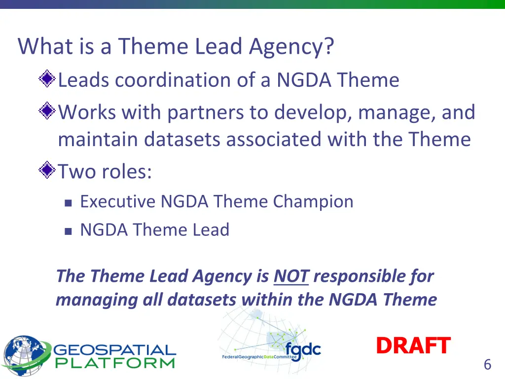 what is a theme lead agency leads coordination