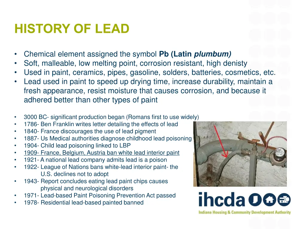 history of lead