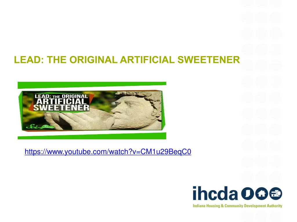 lead the original artificial sweetener