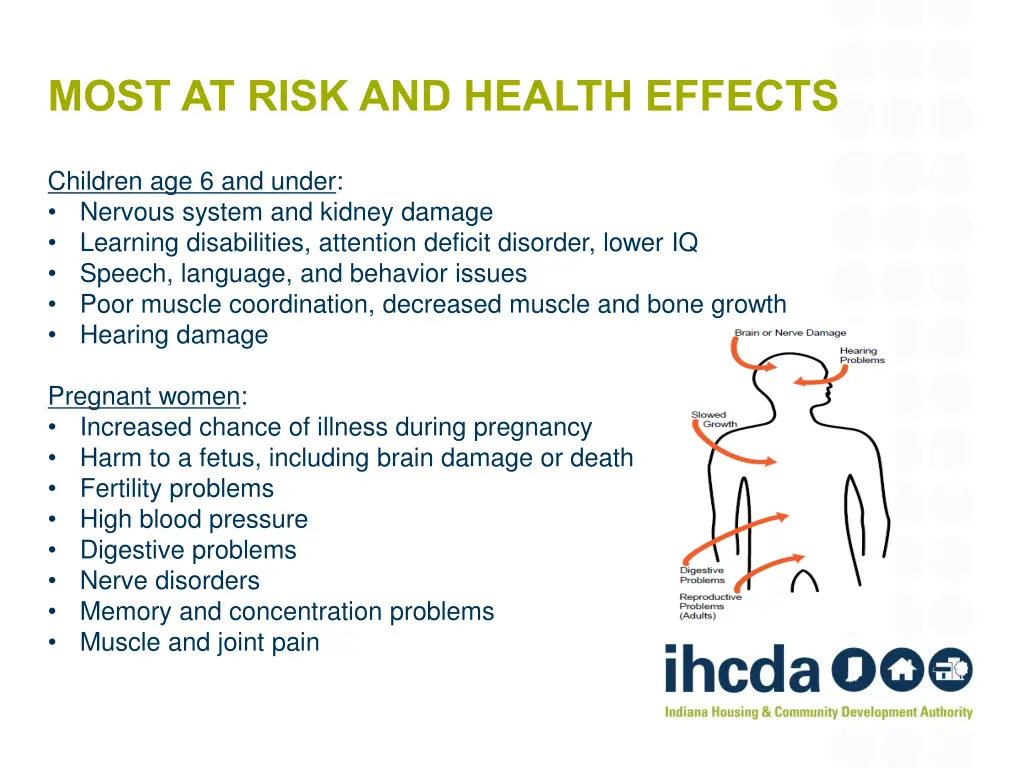 most at risk and health effects