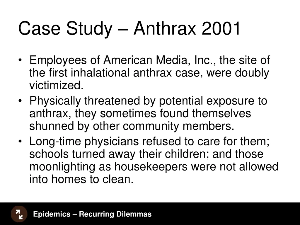 case study anthrax 2001 1