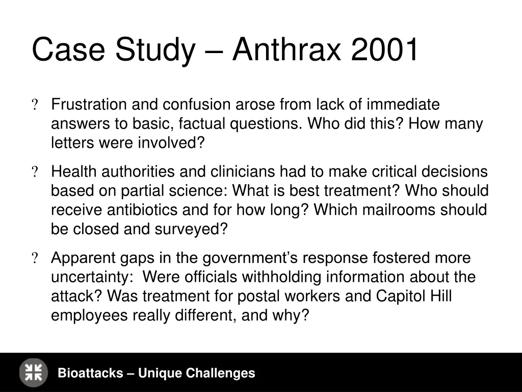 case study anthrax 2001