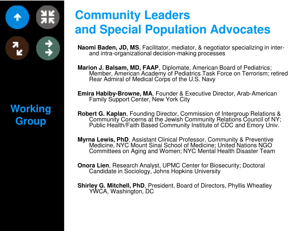 community leaders and special population advocates