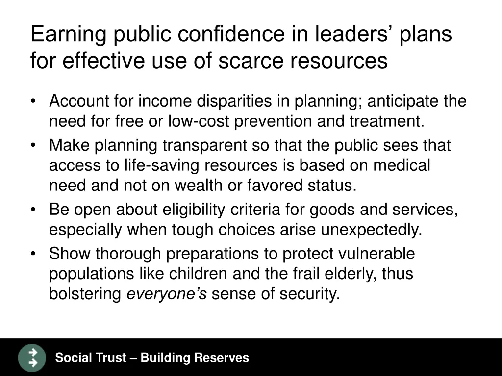 earning public confidence in leaders plans