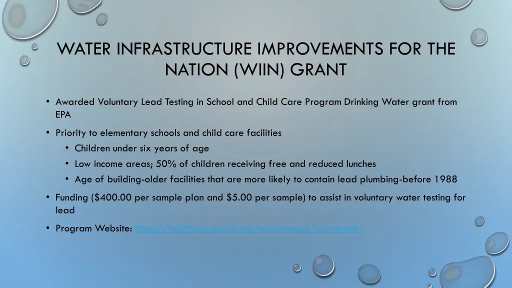 water infrastructure improvements for the nation