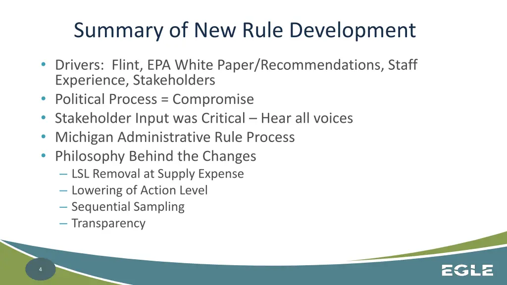 summary of new rule development